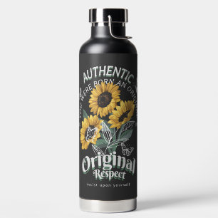 Sunflowers and Butterflies Graphic Water Bottle
