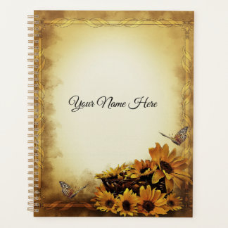 Sunflowers and Butterfly's  Personalized Planner