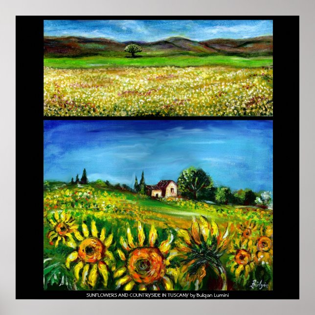 SUNFLOWERS AND COUNRTYSIDE IN TUSCANY COLLECTION 2 POSTER (Front)