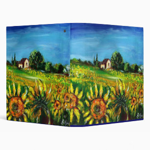 SUNFLOWERS AND COUNTRYSIDE IN TUSCANY BINDER
