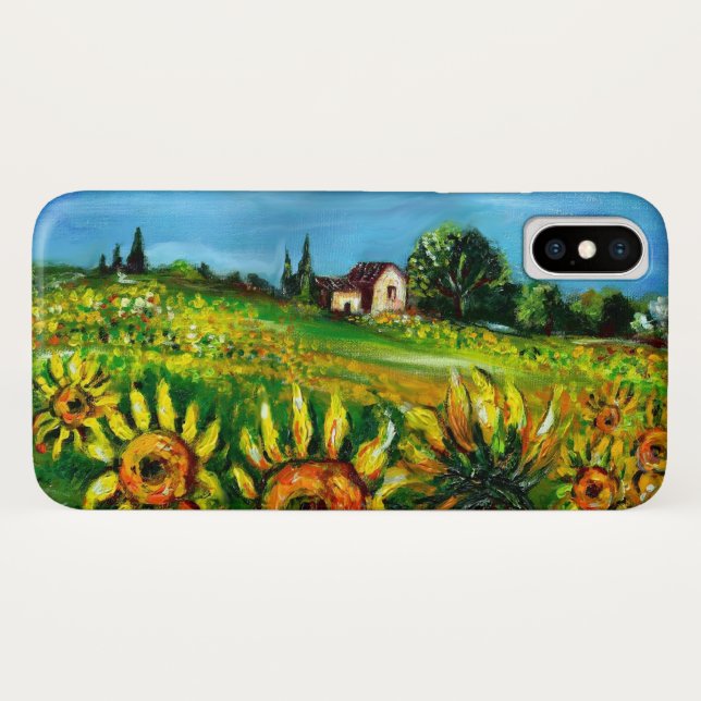 SUNFLOWERS AND COUNTRYSIDE IN TUSCANY Case-Mate iPhone CASE (Back (Horizontal))