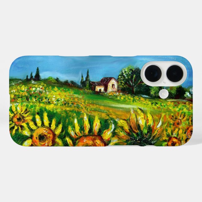 SUNFLOWERS AND COUNTRYSIDE IN TUSCANY Case-Mate iPhone CASE (Back (Horizontal))