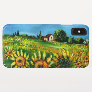 SUNFLOWERS AND COUNTRYSIDE IN TUSCANY iPhone XS MAX CASE