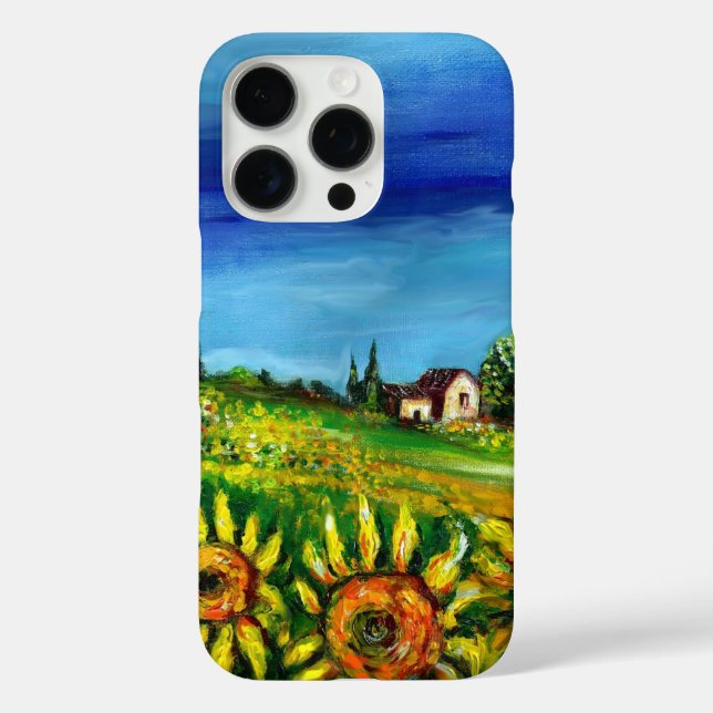SUNFLOWERS AND COUNTRYSIDE IN TUSCANY Case-Mate iPhone CASE (Back)