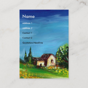 SUNFLOWERS AND COUNTRYSIDE IN TUSCANY- ITALY BUSINESS CARD