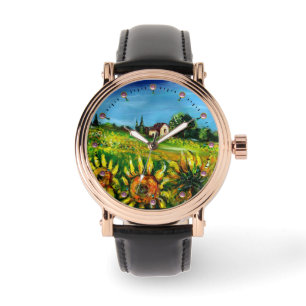 SUNFLOWERS AND COUNTRYSIDE IN TUSCANY WATCH