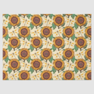 Sunflowers and Dragonflies Series Design 5 Tissue Paper