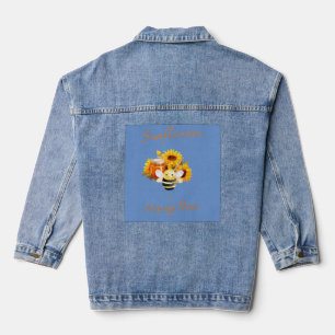 Sunflowers and Honeybees  Denim Jacket