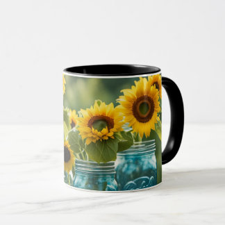 Sunflowers and Mason Jars Mug