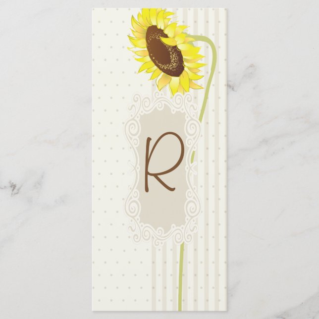 Sunflowers And Stripes Program Rack Card (Front)