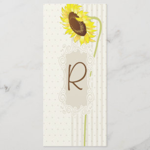 Sunflowers And Stripes Program Rack Card