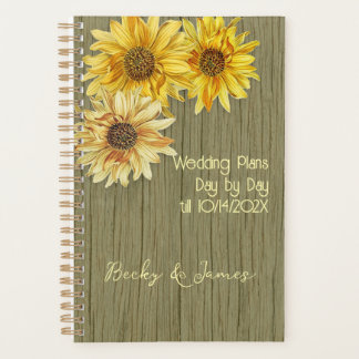 Sunflowers and Wood Wedding Planner