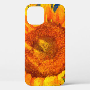 Sunflowers arrangement. Van Gogh style imitation. iPhone 12 Case