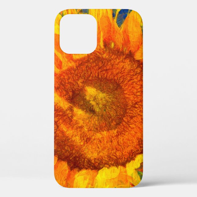 Sunflowers arrangement. Van Gogh style imitation.  Case-Mate iPhone Case (Back)