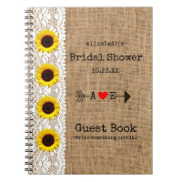 Sunflowers Arrow Burlap Lace Image Bridal Shower