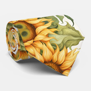 Sunflowers Art Pattern Design Tie