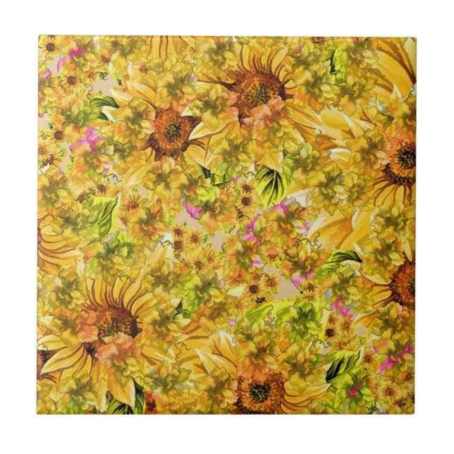 Sunflowers Art Tile (Front)