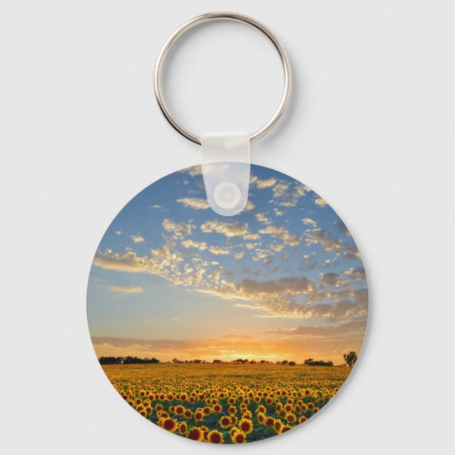 Sunflowers at Sunset Keychain (Front)