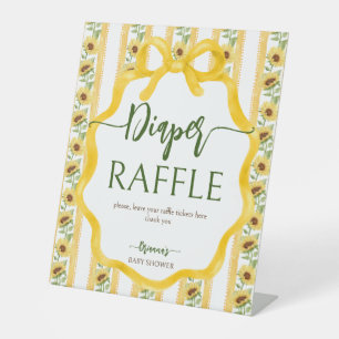 Sunflowers baby in bloom baby table sign