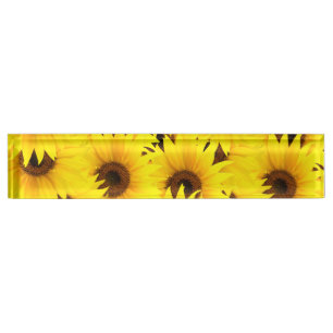Sunflowers background nameplate