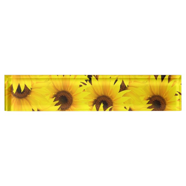 Sunflowers background nameplate (Front)