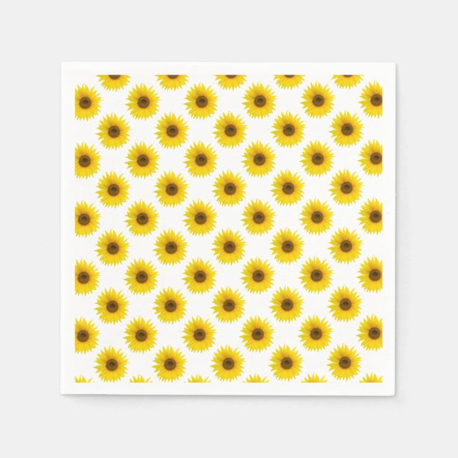 Sunflowers background napkin (Front)