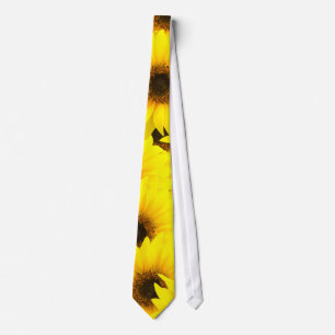 Sunflowers background tie