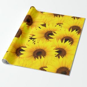Sunflowers background wrapping paper