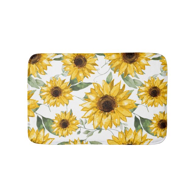 Sunflowers  bath mat (Front)