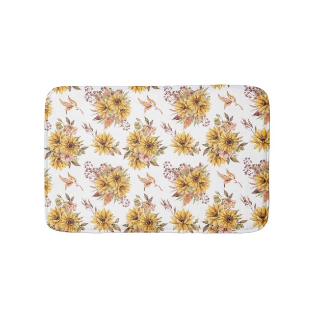 Sunflowers  bath mat (Front)
