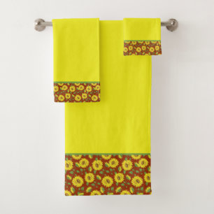 Sunflowers Bath Towel Set