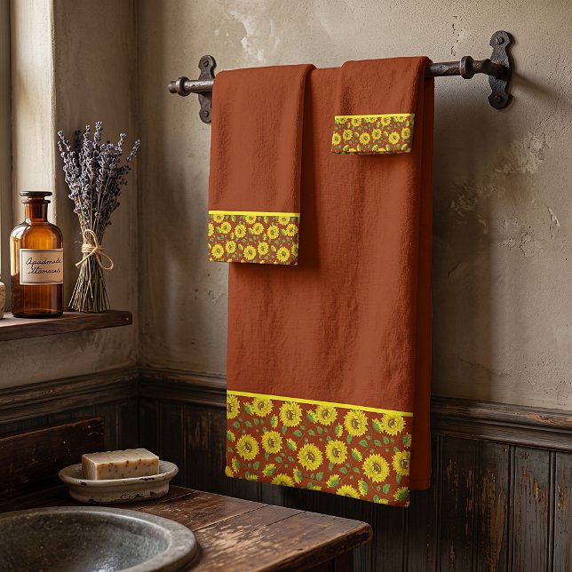 Sunflowers Bath Towel Set (Creator Uploaded)