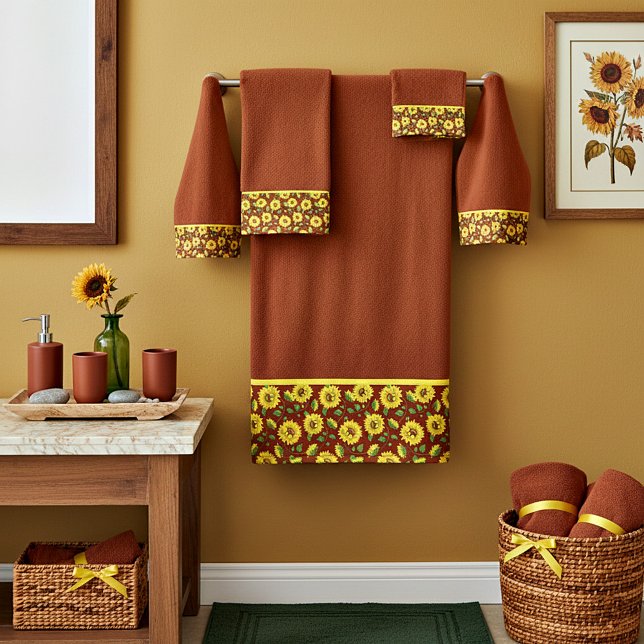 Sunflowers Bath Towel Set (Creator Uploaded)