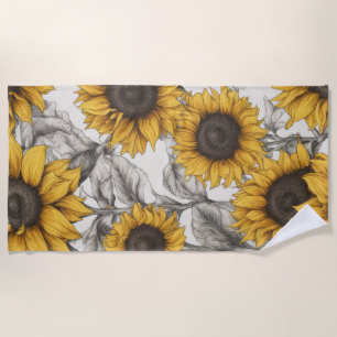 Sunflowers Beach Towel
