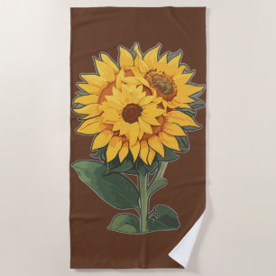 SUNFLOWERS  BEACH TOWEL