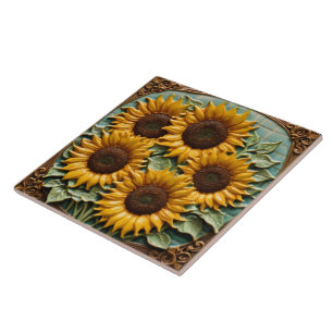 Sunflowers Beautiful Popular Collection Tile