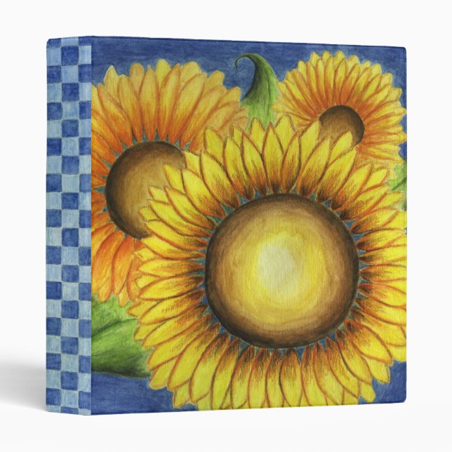 Sunflowers  Binder Scrapbook Album (Front/Spine)