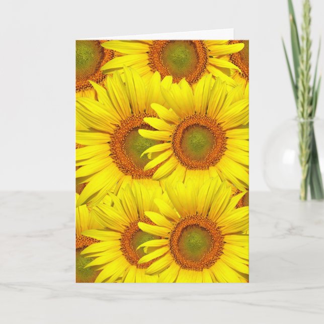 SUNFLOWERS BIRTHDAY GREETING CARD (Front)