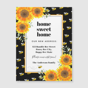 Sunflowers black bumble bees new home moving