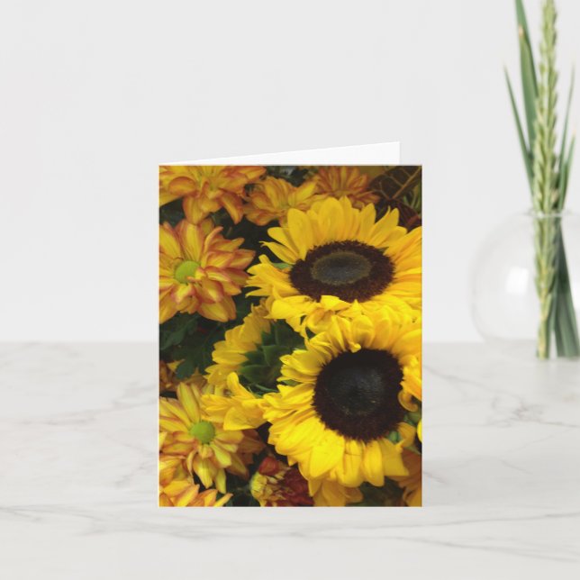 Sunflowers  Blank Inside Card (Front)