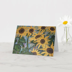 Sunflowers, blank inside card
