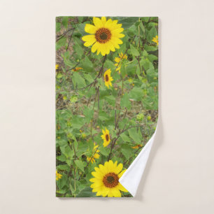 Sunflowers Blowing In The Wind, Hand Towel