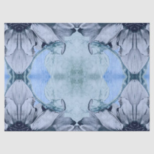 Sunflowers Blue Teal Floral Vintage Antique Tissue Paper