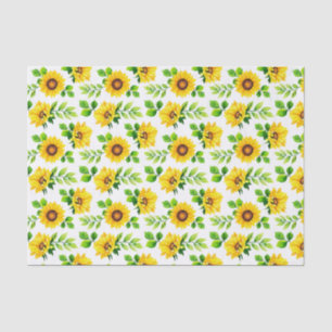 Sunflowers Botanical Pattern Garden Floral Party Tissue Paper