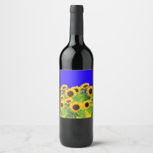 Sunflowers Bottle Labels