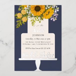 Sunflowers Bouquet Floral Cake Bridal Shower