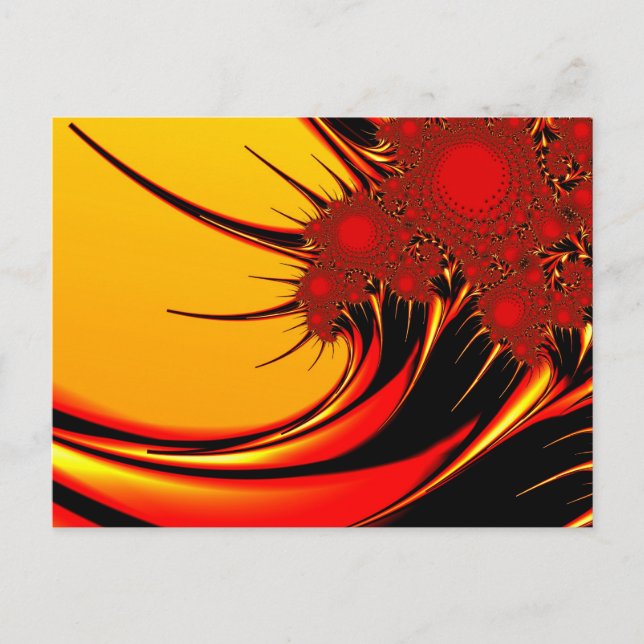 Sunflowers Brago-Mitchell Fine Fractal Art Postcard (Front)