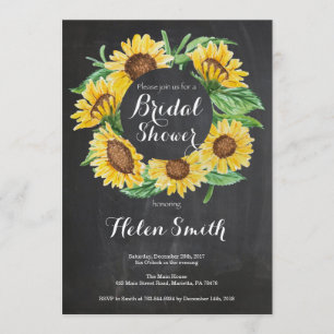 Sunflowers Bridal Showboard Invitation