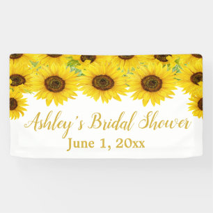 Sunflowers Bridal Shower Backdrop Boho Floral Prop Banner