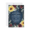 Sunflowers Burgundy Roses Navy Geometric Wedding